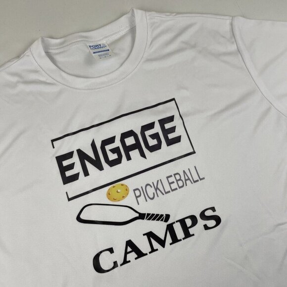Engage Pickleball Camps T-Shirt Men’s M Active Polyester Short Sleeve White - Picture 1 of 8